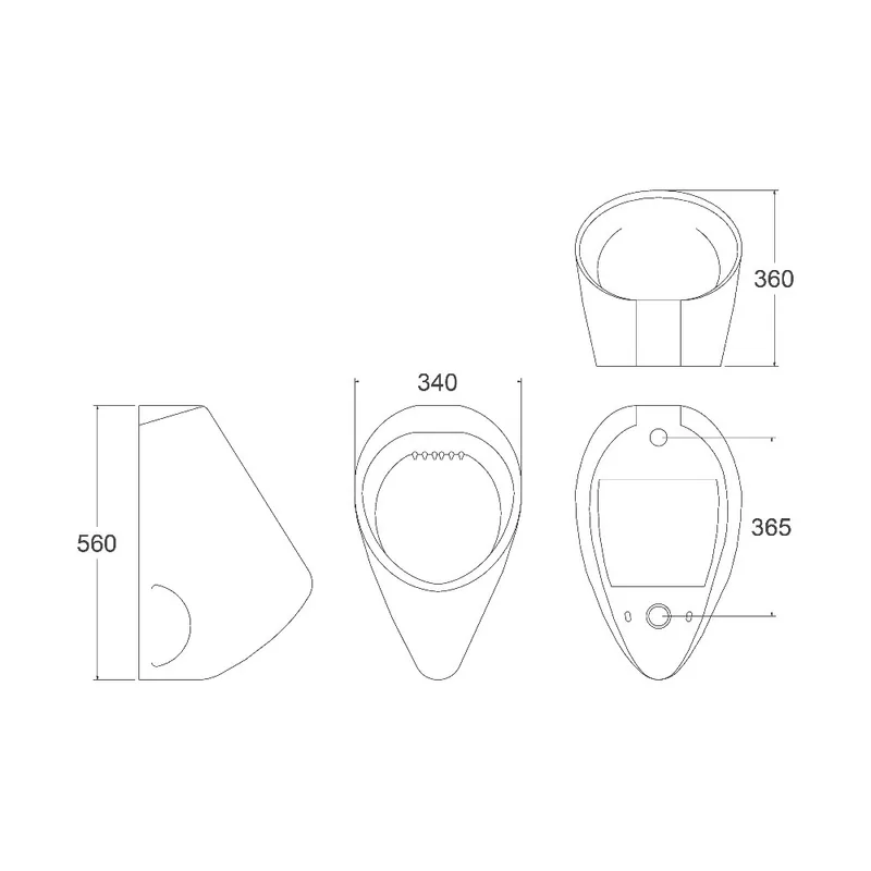 IETO 223-A/B Wall Hung Urinal Bowl