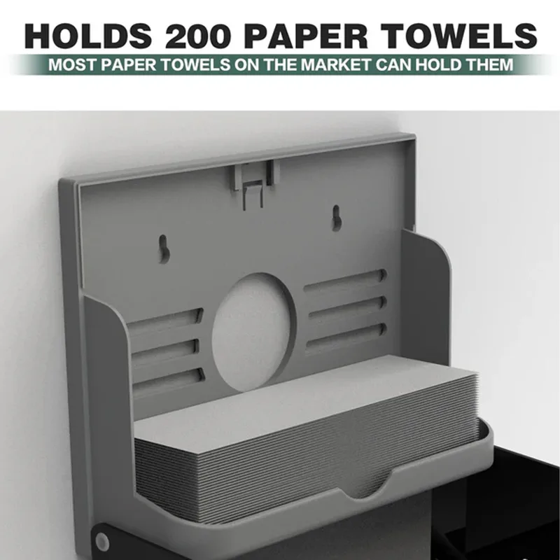 INT-E6006-Black Tissue Dispenser with Key Lock (Black)