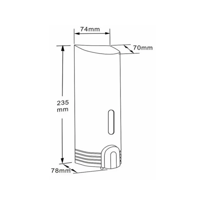 P-21S Manual Wall Mounted Soap Dispenser (Chrome)