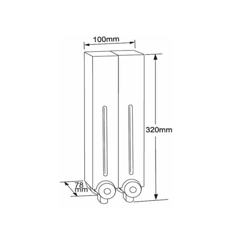 P-24W Manual Wall Mounted Soap Dispenser (White)