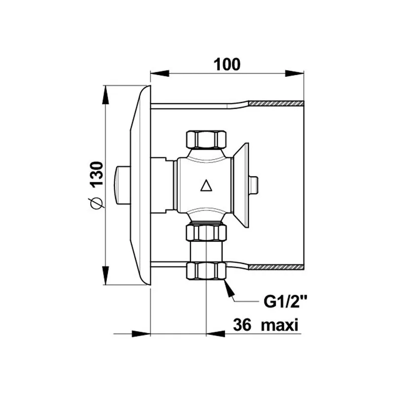 Presto 31305 PRESTO-12-B Exposed Delay Action Shower Valve