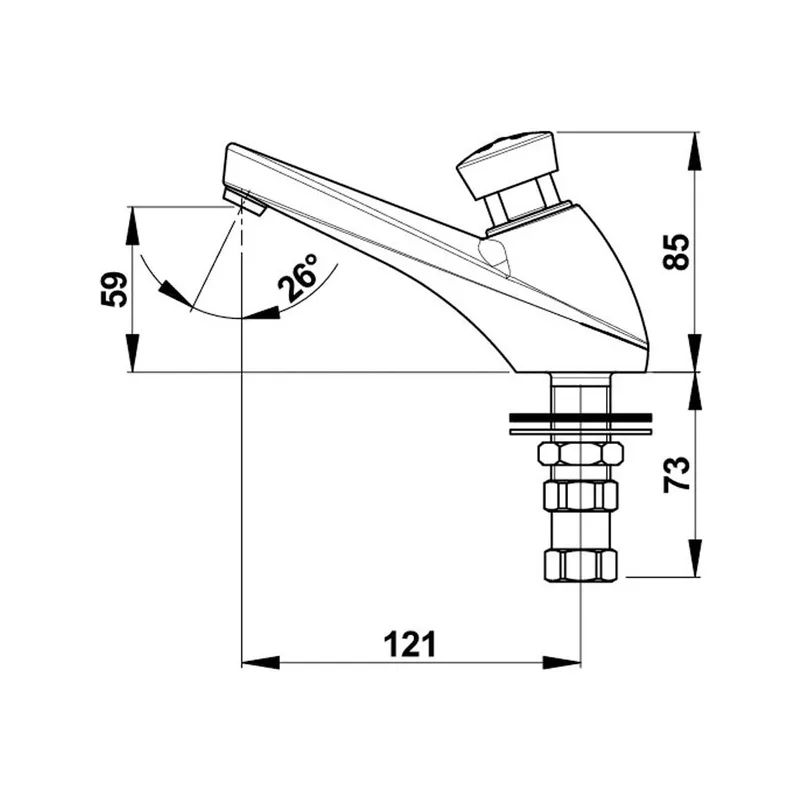 Presto 64945 PRESTO-605 Self Closing Basin Tap