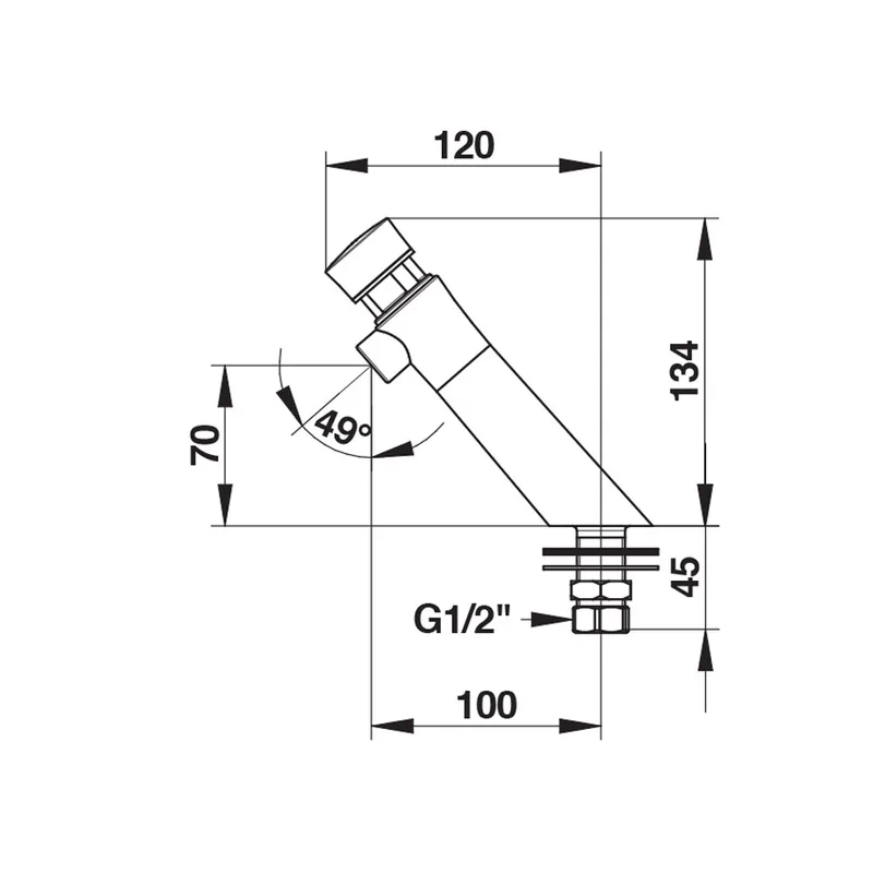 Presto 65002 PRESTO-NEO Self Closing Basin Tap