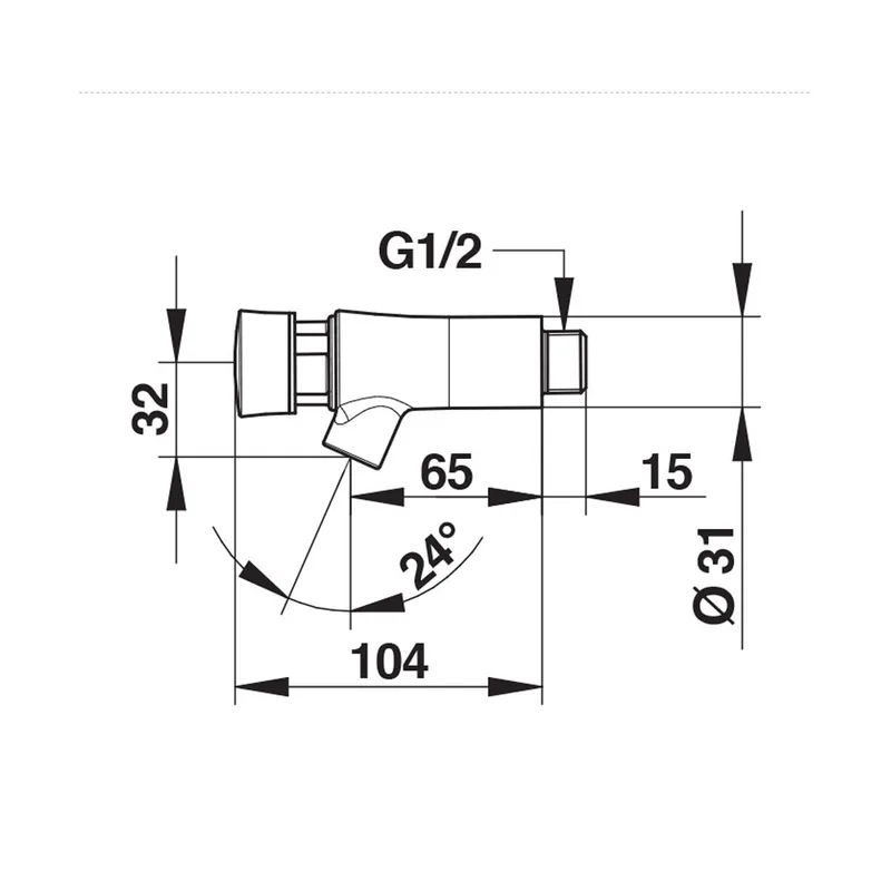 Presto 66007 PRESTO-NEO Wall Mounted Self-Closing Tap