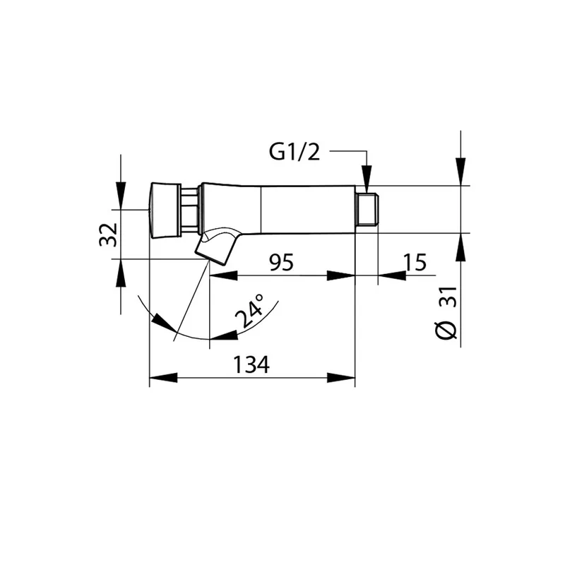 Presto 66017 PRESTO-NEO Wall Mounted Self-Closing Tap