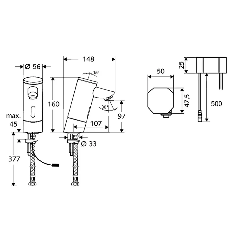 Schell PURIS-E 01-213-06-99 Sensor Basin Tap