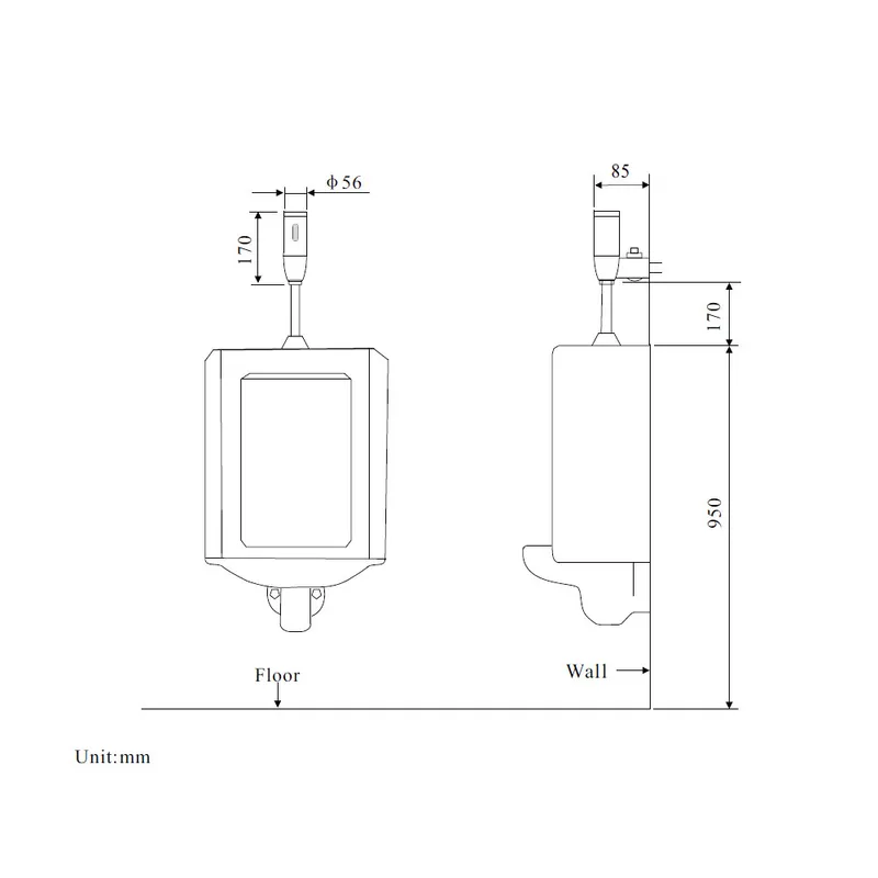 Schmied SHU-8005-E(N) Exposed Urinal Flush Valve