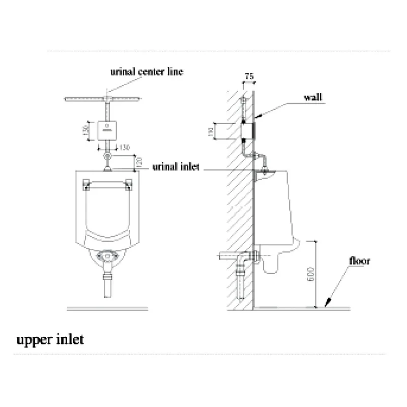 Schmied SHU8001 Elementary Series Urinal Sensor Flush Valve with LED (Top Inlet)