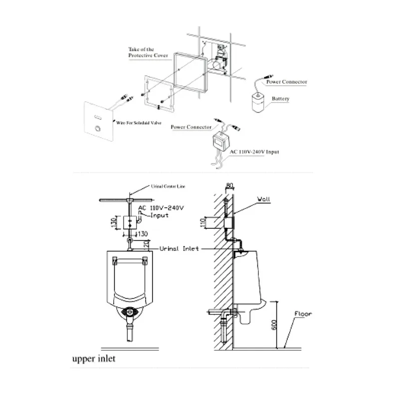 Schmied SHW3200-EX Constant Series Urinal Sensor Flush Valve with LED (Top Inlet)