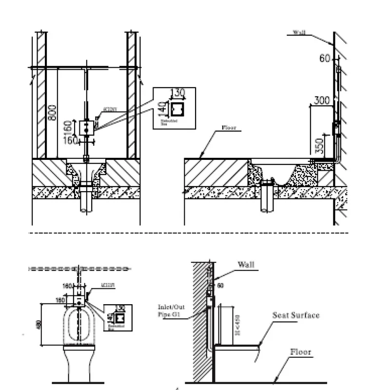 Schmied SHW6000 Constant Series WC LED Sensor Flush Valve