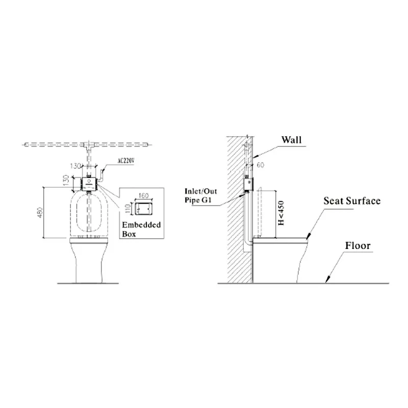 Schmied SHW8801 Elementary Series WC LED Sensor Flush Valve