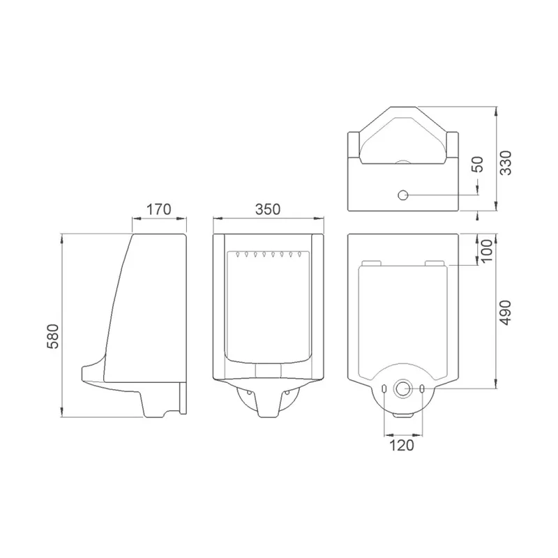 Velin V-5202A Wall Hung Urinal Bowl