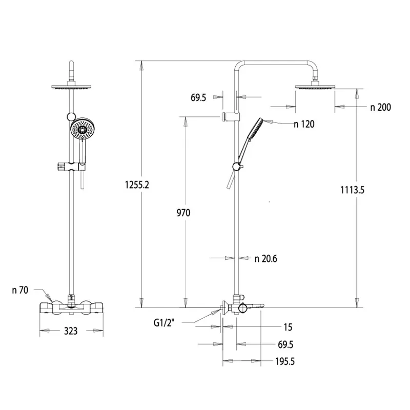 American Standard FFAS4952-601500BC0 Rain Shower