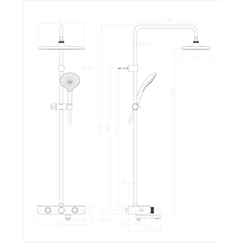 American Standard FFAS4956-601500BC0 Rain Shower