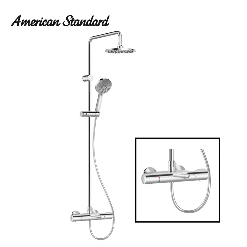American Standard Temptacion FFAS4952-601500BC0 3-Way Rainshower System with Auto Temperature Mixer