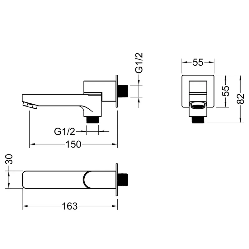 AT240057CH Bath Spout with Diverter