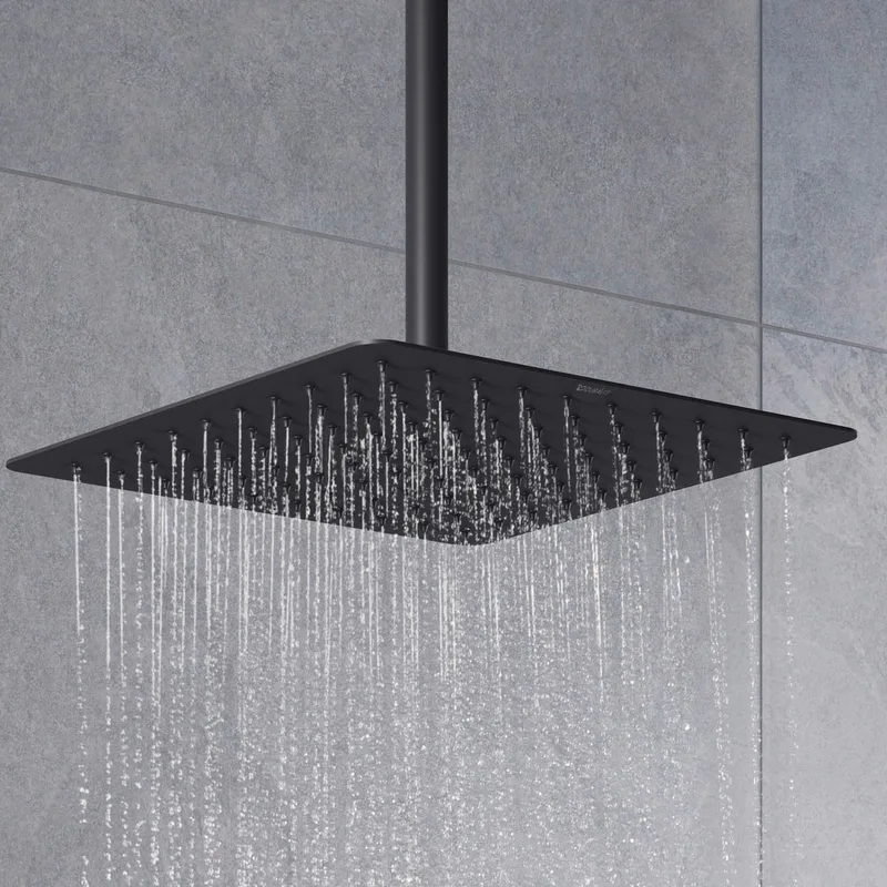 Duravit 066-0031-A34 Stainless Steel Square Showerhead 300mm (Matt Black)