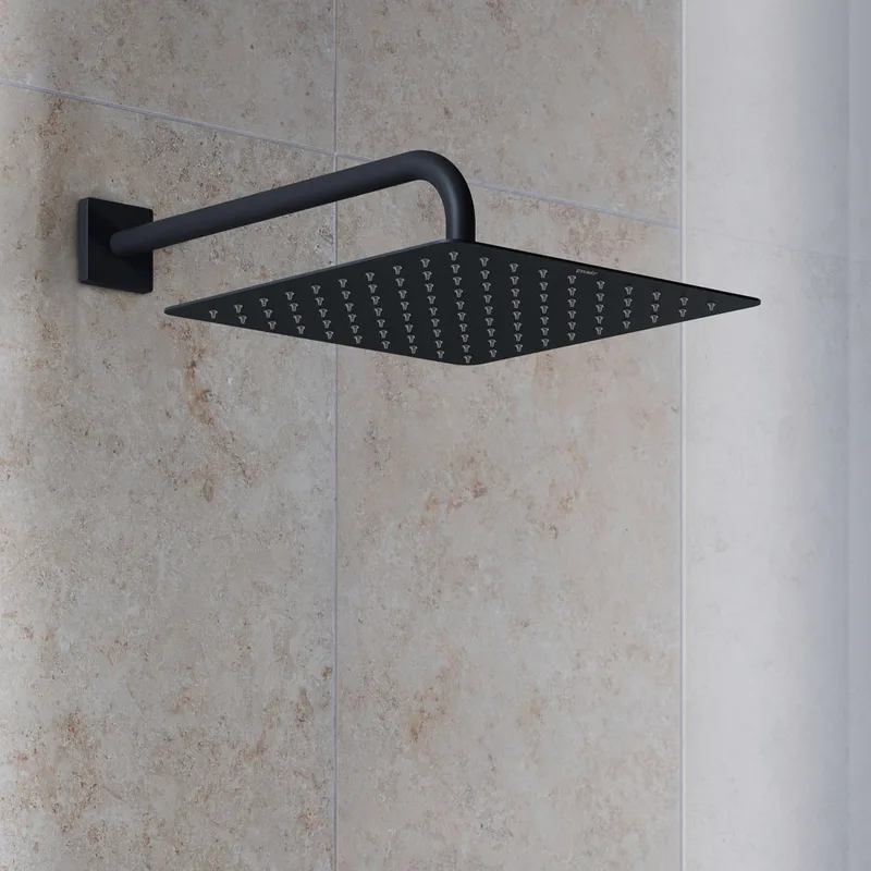 Duravit 066-0031-A34 Stainless Steel Square Showerhead 300mm (Matt Black)