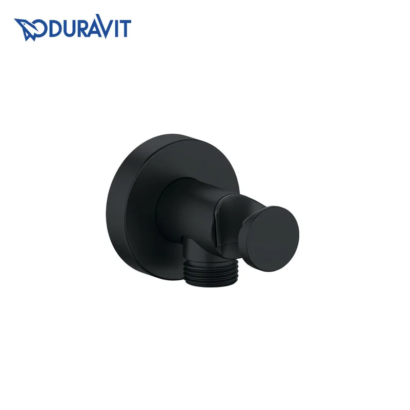Duravit UV063-0009-046 Wall Union with Holder (Matt Black)