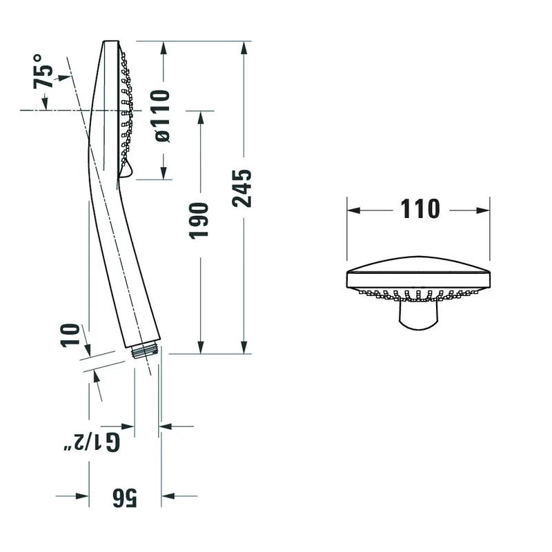 Duravit UV065-0016-A04 Hand Shower (Brushed Bronze)