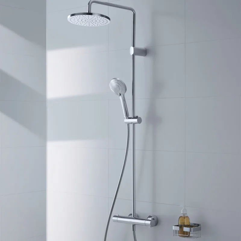 Duravit WAVE 428-0008-A10 Thermostatic 2-Way Shower System (Chrome)