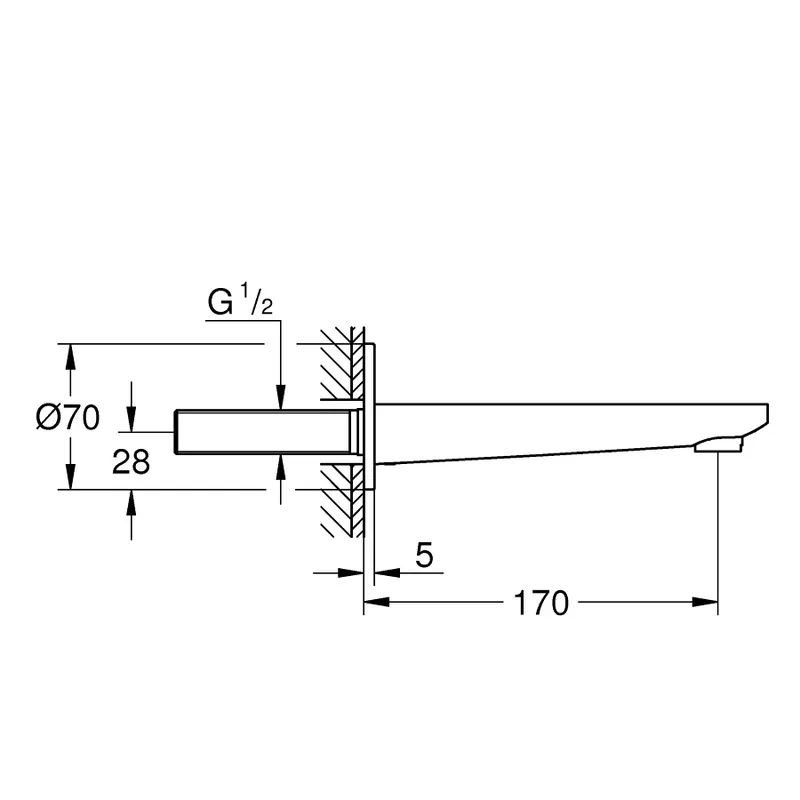 Grohe Lineare 13383AL1 Bath Spout