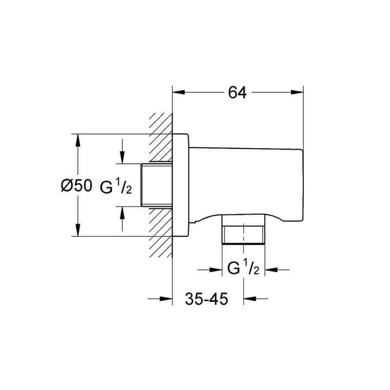 Grohe Rainshower Shower Outlet Elbow