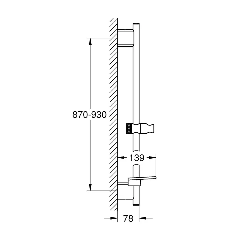 Grohe Rainshower SmartActive Shower Rail