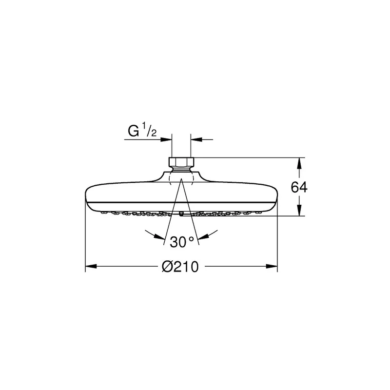 Grohe Tempesta 210 Overhead Shower