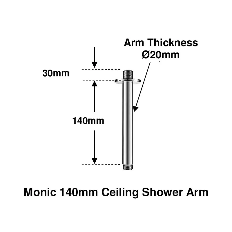 Monic 140mm Ceiling-Mount Shower Arm