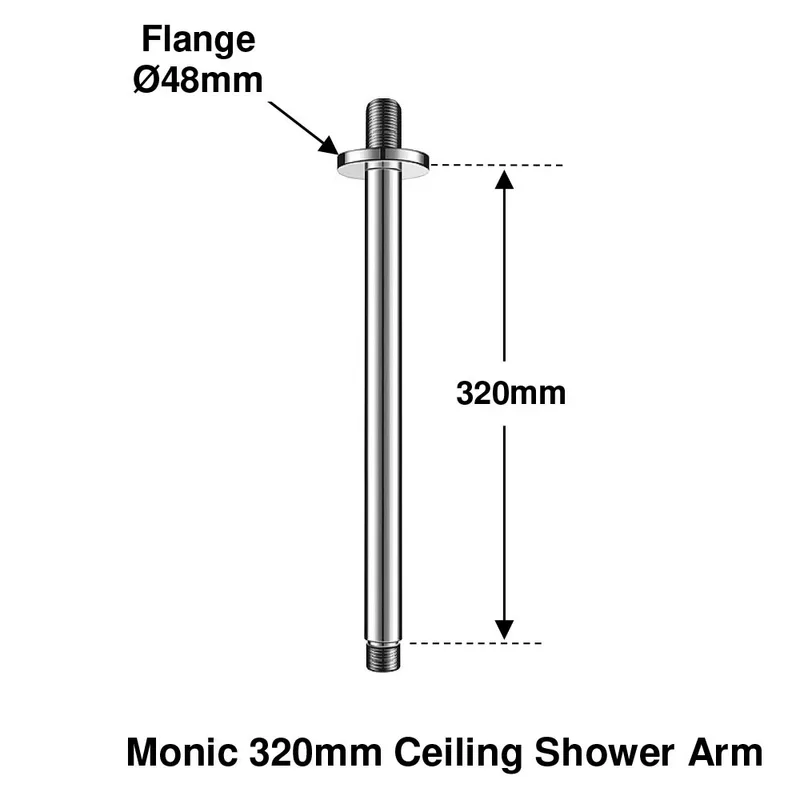 Monic 320mm Ceiling-Mount Shower Arm
