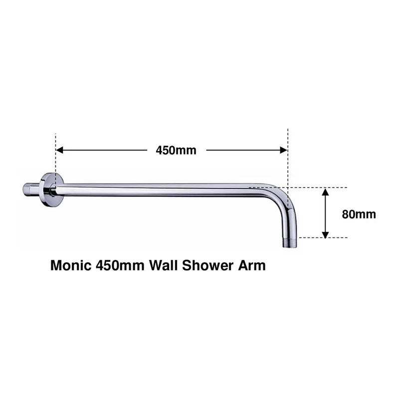 Monic 450mm Wall Mount Shower Arm