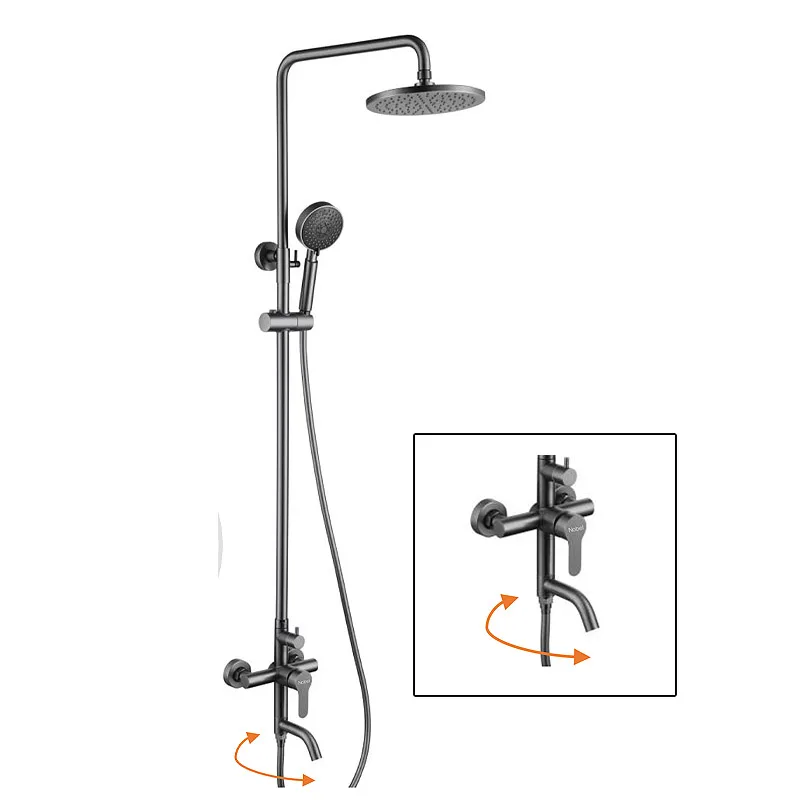 Nobel SH-1314-GM Rain Shower (Stainless Steel Gun Metal)