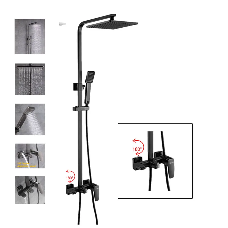 Nobel SH-900-BK Rain Shower (Black Matt)