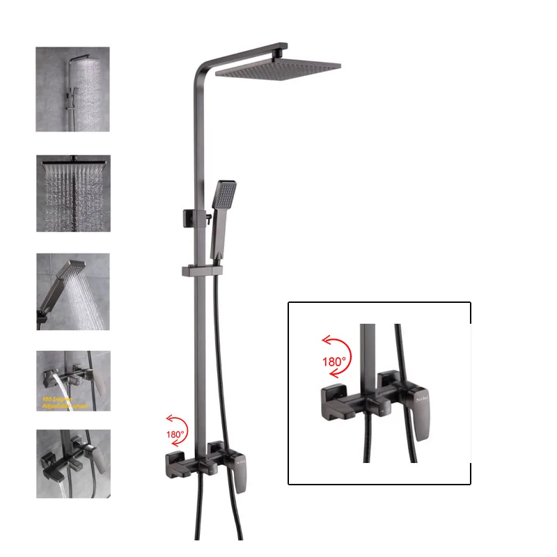 Nobel SH-900-GM Rain Shower (Gun Metal)