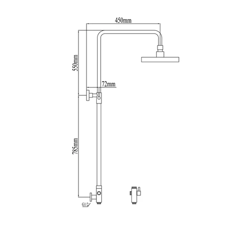 NTL-1019-B Shower Diversion Set (Black)