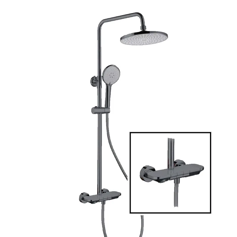 NTL-1029-BN Rain Shower Mixer Set (Brushed Nickel)