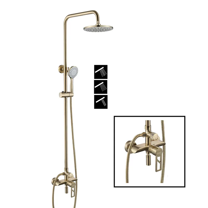 NTL-1037-G Rain Shower (Brushed Gold)