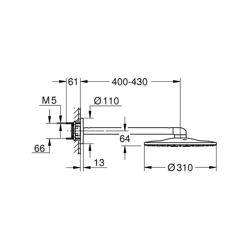 Rainshower SmartActive 310 Head Shower Set (2 Sprays)