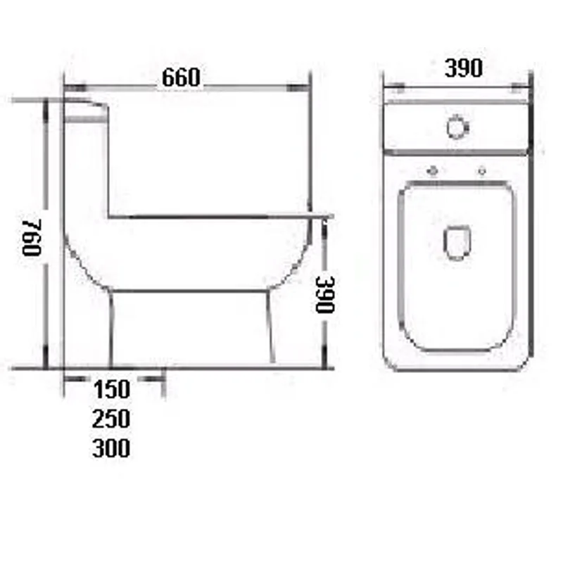 Arino WC-Quadro One-Piece Toilet