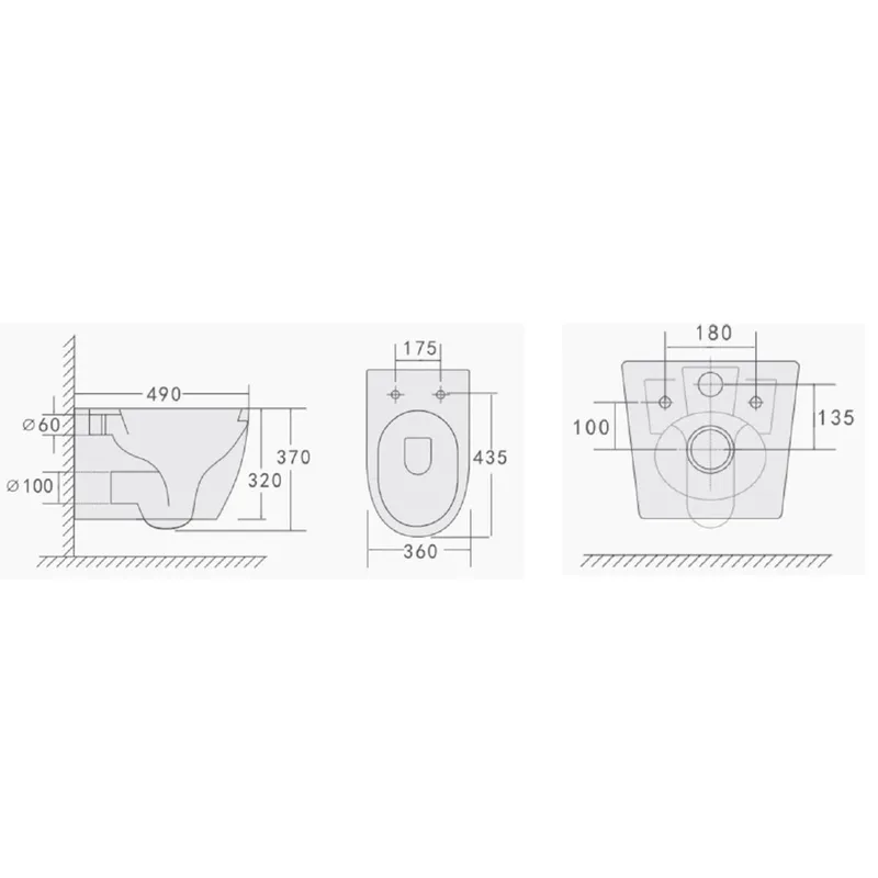 Arino WC0888 Wall-Hung Toilet