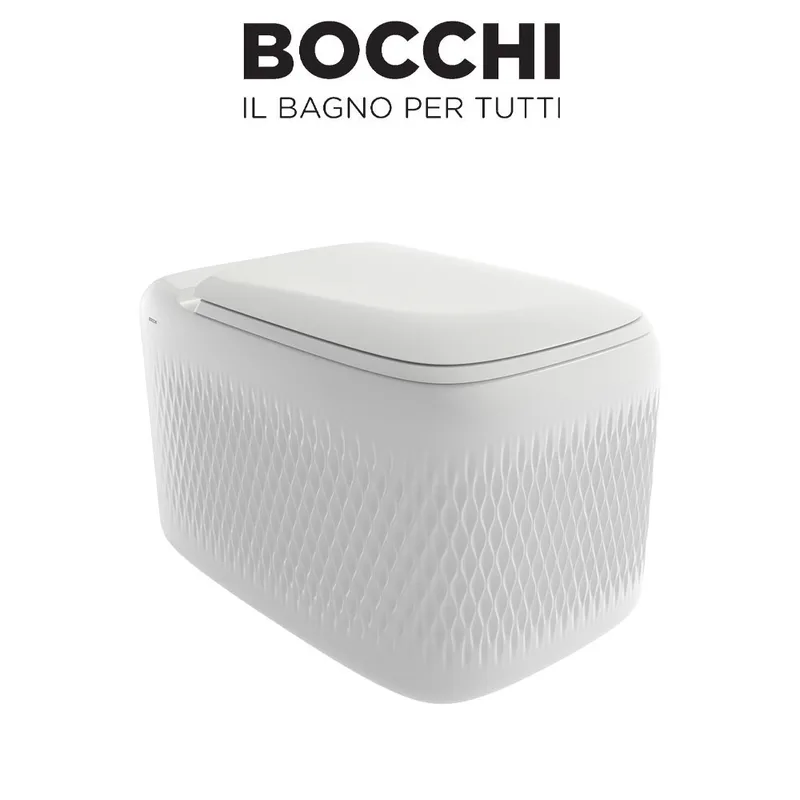 BOCCHI 1409-001-0129 New Age Rimless Wall Mounted Toilet