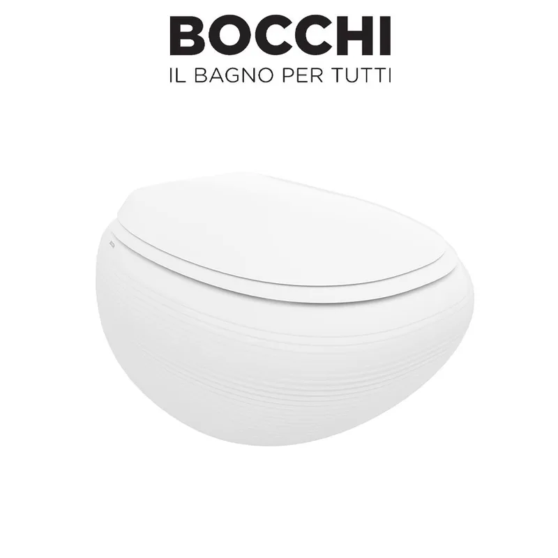 BOCCHI 1412-001-0129 Strata Rimless Wall Mounted Toilet
