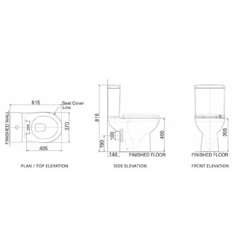 Claytan Neptune Close-Coupled Water Closet WC4515