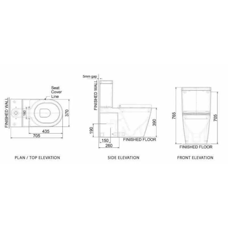 Claytan Venus Close-Coupled Water Closet WC4509