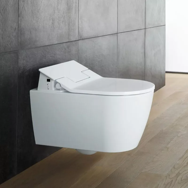 Duravit 252959 + 613000 ME by Starck SensorWash Slim Rimless Shower Toilet