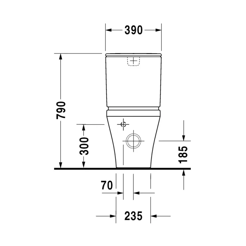 Duravit DuraStyle 215509 Washdown Close-Coupled Water Closet