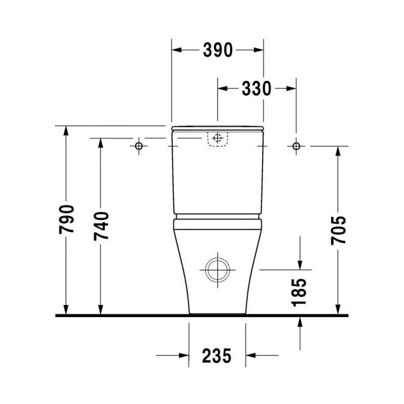Duravit DuraStyle 215509 Washdown Close-Coupled Water Closet