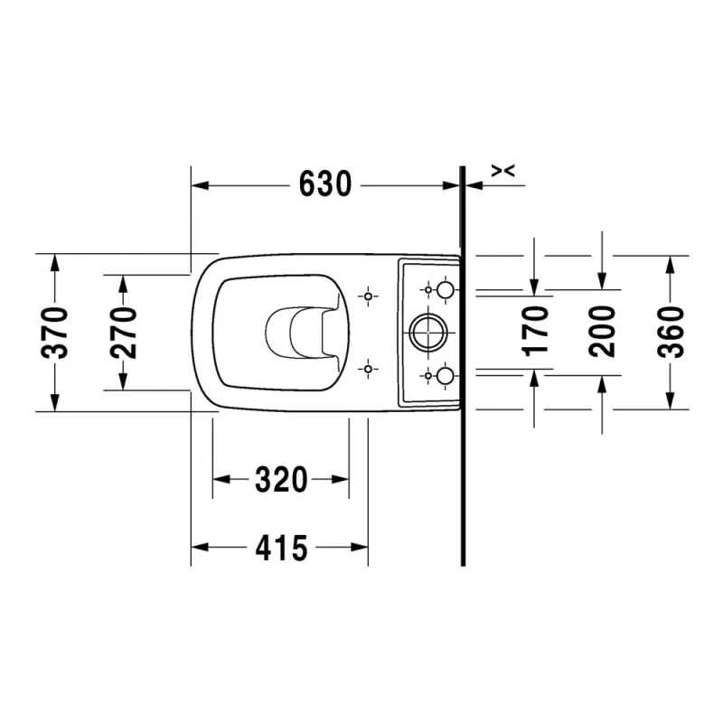 Duravit DuraStyle 215509 Washdown Close-Coupled Water Closet