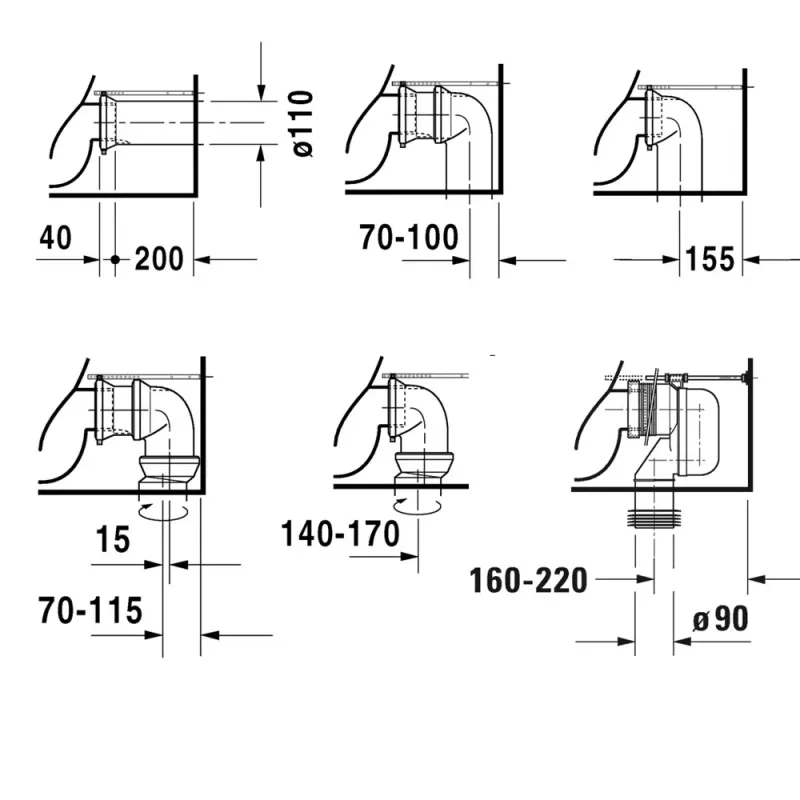 Duravit DuraStyle 215509 Washdown Close-Coupled Water Closet